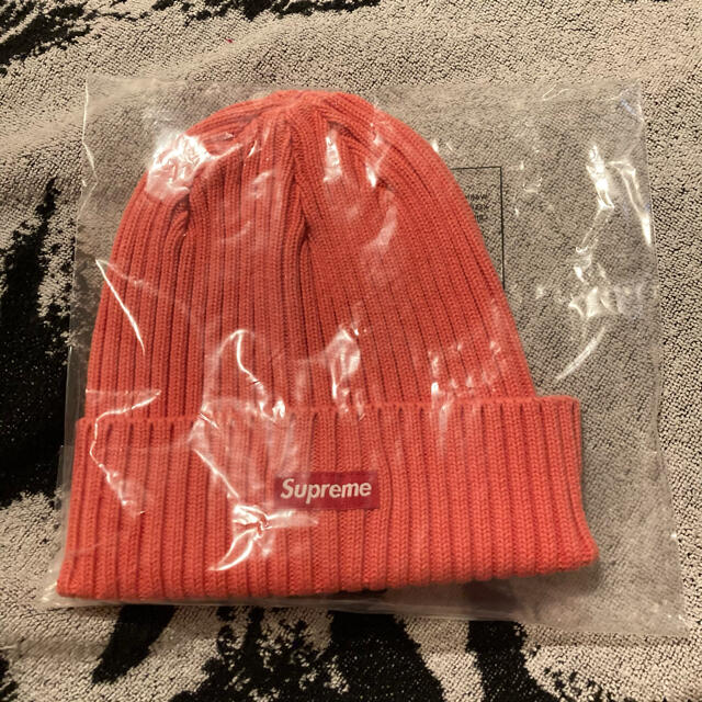 supreme Overdyed Beanie coral 21ss