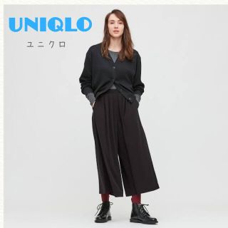 ユニクロ(UNIQLO)のちろり様専用!新品タグ付☆UNIQLO☆クレープジャージースカートパンツ黒(その他)