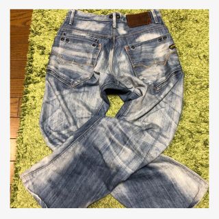 ☆ EDWIN USA 製 ブルー デニム ハート型クリ抜き ダメージ 綿 www