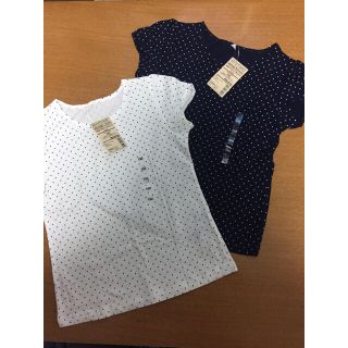 ムジルシリョウヒン(MUJI (無印良品))の【にゃん様専用】無印良品水玉パフスリーブTシャツ他(Tシャツ/カットソー)