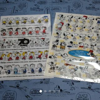 スヌーピー(SNOOPY)のスヌーピー　70周年記念デザイン　クリアファイル２枚セット(クリアファイル)