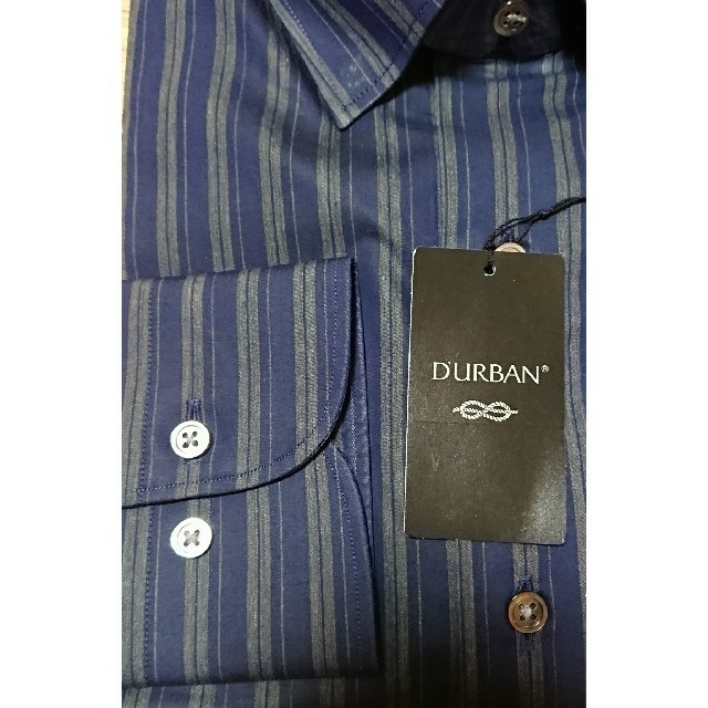 D’URBAN(ダーバン)の【新品】ダーバン イタリア製生地　ストライプシャツ 39-82　日本製 メンズのトップス(シャツ)の商品写真