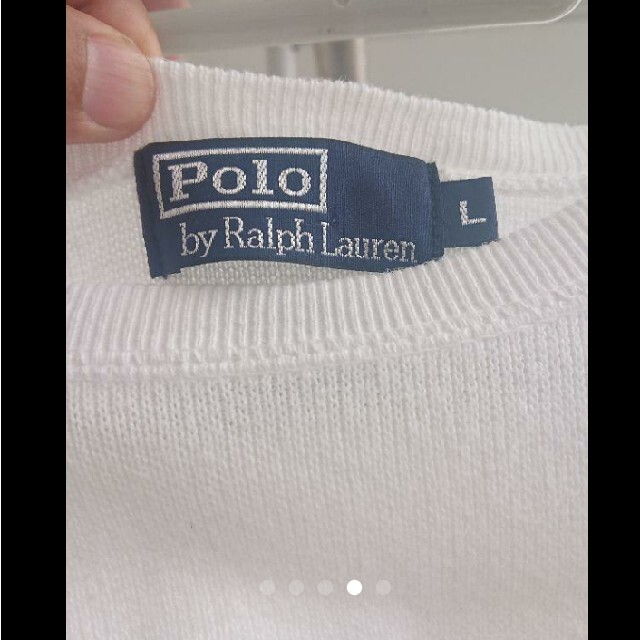POLO RALPH LAUREN(ポロラルフローレン)のラルフローレン コットン100%クルーネックトレーナー(オフホワイト) メンズのトップス(ニット/セーター)の商品写真