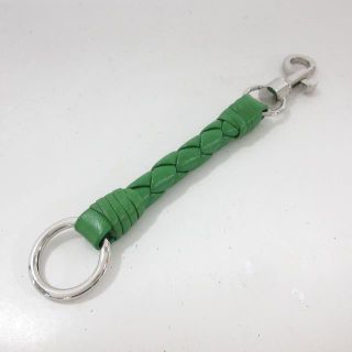 新品 ボッテガヴェネタ BOTTEGA VENETA キーホルダー KEY RING カーキ グリーン 緑