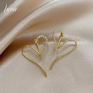 スタージュエリー(STAR JEWELRY)のheart zirconia design pierce★S925 post(ピアス)