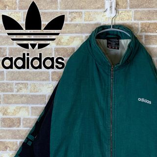 アディダス 90s デサント製 ロング ナイロンジャケット L ダークブラウン adidas ヴィンテージ メンズ 【R221015】