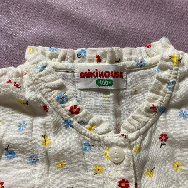 mikihouse(ミキハウス)のミキハウス　ガーゼブラウス　100 キッズ/ベビー/マタニティのキッズ服男の子用(90cm~)(ブラウス)の商品写真