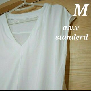 アーヴェヴェ(a.v.v)のa.v.v standerd ノースリーブ  前後切り替え(Tシャツ(半袖/袖なし))