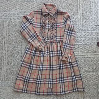 バーバリー(BURBERRY)の美品BURBERRY120130長袖シャツワンピース(ワンピース)