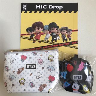 ボウダンショウネンダン(防弾少年団(BTS))のBT21 ファミマ限定 ポーチ&エコバッグ&TiNYTANカード　セット売り(キャラクターグッズ)