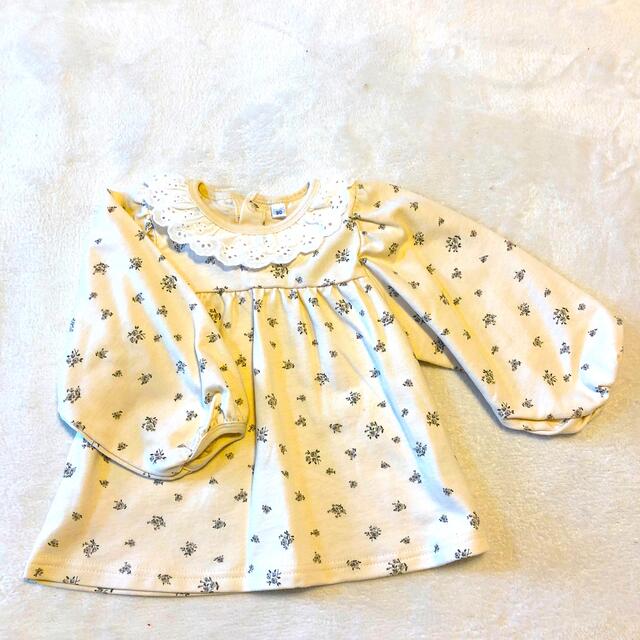 しまむら(シマムラ)の花柄トップス　しまむら　アイボリー キッズ/ベビー/マタニティのキッズ服女の子用(90cm~)(Tシャツ/カットソー)の商品写真