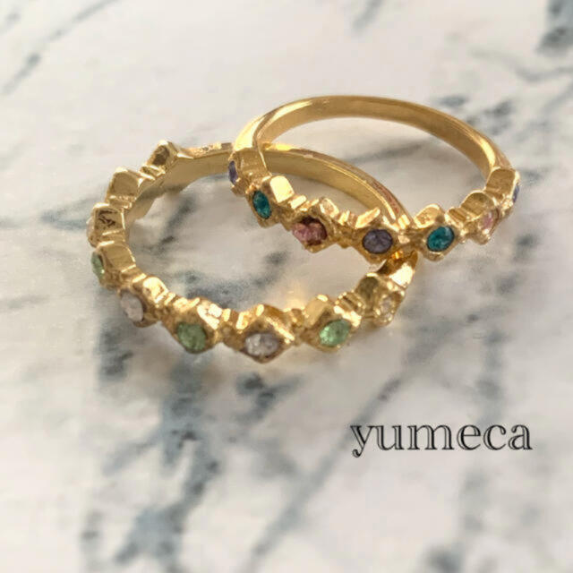 華奢イニシャルとスワロ2連リング💍 レディースのアクセサリー(リング(指輪))の商品写真