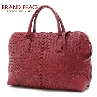 ボッテガヴェネタ(Bottega Veneta)のボッテガヴェネタ イントレチャート 2Wayハンドバッグ レザー レッド 194(ハンドバッグ)