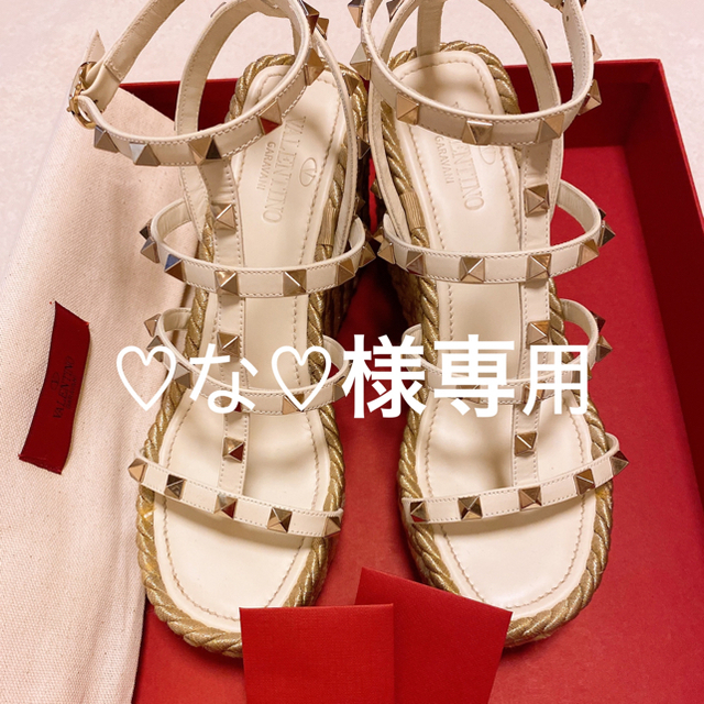 新作【VALENTINO】ウェッジソール ホワイト 37