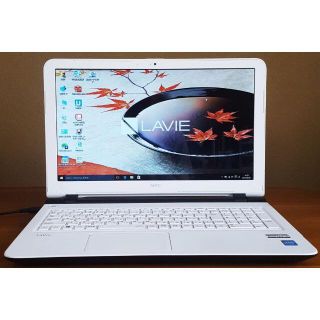 エヌイーシー(NEC)の美品Win10 NS100A/3205U/8G/750G/DVD/WLAN/カメ(ノートPC)