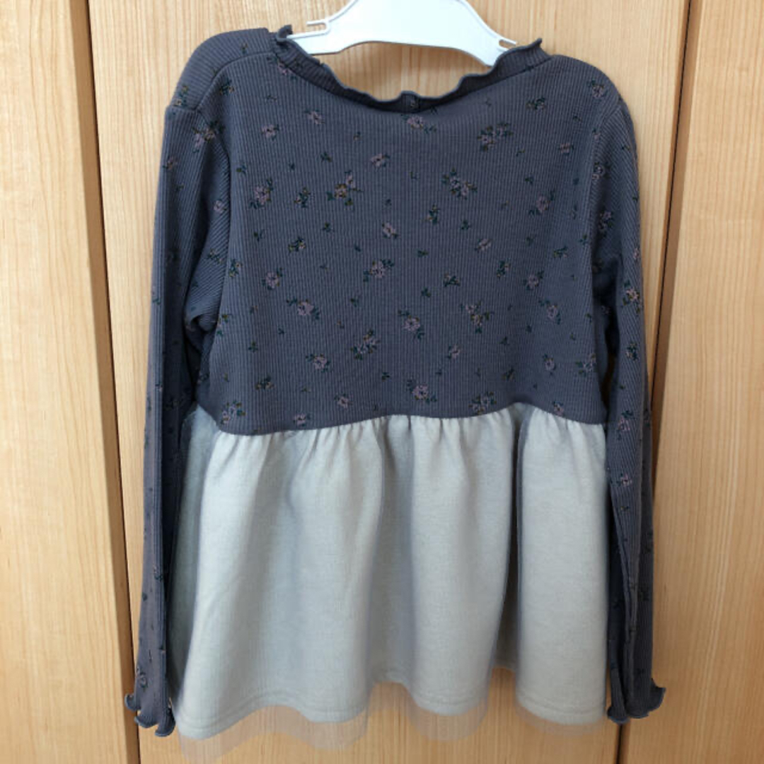 新品タグ付き＊花柄チュールスカート＊チュニックワンピース キッズ/ベビー/マタニティのキッズ服女の子用(90cm~)(ワンピース)の商品写真