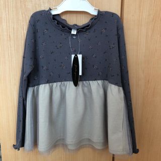 新品タグ付き＊花柄チュールスカート＊チュニックワンピース(ワンピース)