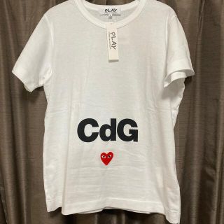 コムデギャルソン(COMME des GARCONS)のPLAY ×CDG ダブルネームTシャツ　レディース(Tシャツ(半袖/袖なし))