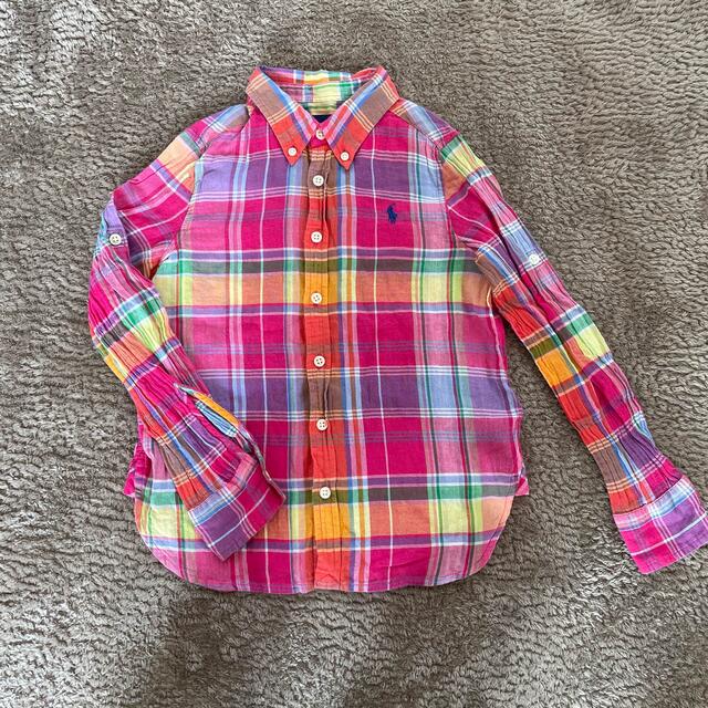 Ralph Lauren(ラルフローレン)のラルフローレン☆チェック柄シャツ130☆ キッズ/ベビー/マタニティのキッズ服女の子用(90cm~)(ブラウス)の商品写真