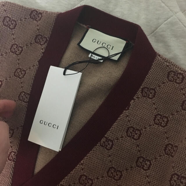 Gucci(グッチ)のGUCCI ほぼ未使用 GGパターン GGロゴ ニットカーディガン メンズのトップス(カーディガン)の商品写真