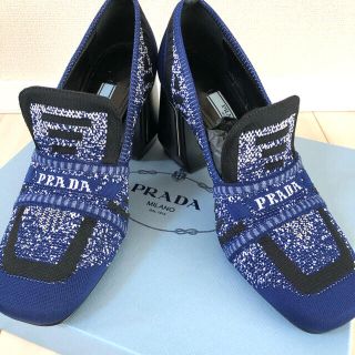 プラダ(PRADA)の【新品未使用】PRADAプラダ　ニットパンプス サイズ37(ハイヒール/パンプス)