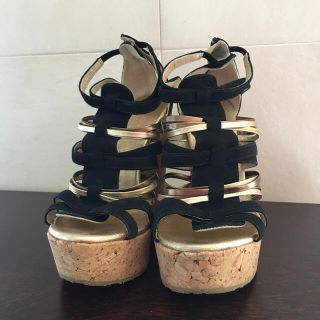 ジミーチュウ(JIMMY CHOO)のJIMMY CHOO ジミーチュウ ウェッジサンダル 36.5(サンダル)