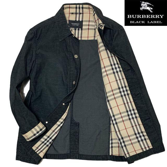 BURBERRY BLACK LABEL(バーバリーブラックレーベル)のバーバリーブラックレーベル 裏地チェック コーデュロイ カバーオール M メンズのジャケット/アウター(カバーオール)の商品写真