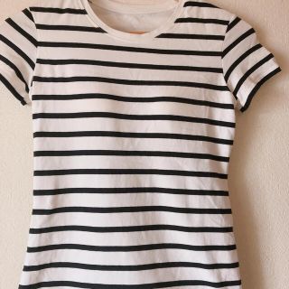 ユニクロ(UNIQLO)の【ユニクロ】カップ付きボーダーTシャツ(Tシャツ(半袖/袖なし))