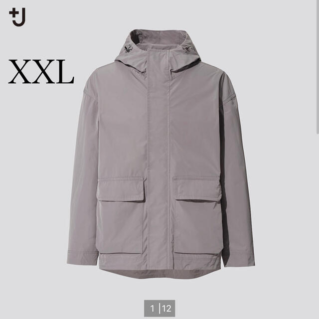 UNIQLO(ユニクロ)の+j 2021ss オーバーサイズマウンテンパーカー　xxl  グレー メンズのジャケット/アウター(マウンテンパーカー)の商品写真