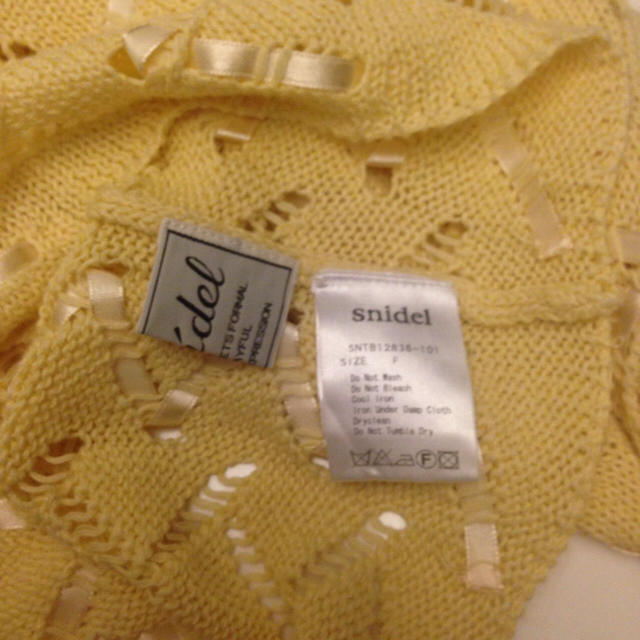 SNIDEL(スナイデル)の専用 値下げ中 snidel 透かし編みリボンニット☆F レディースのトップス(ニット/セーター)の商品写真