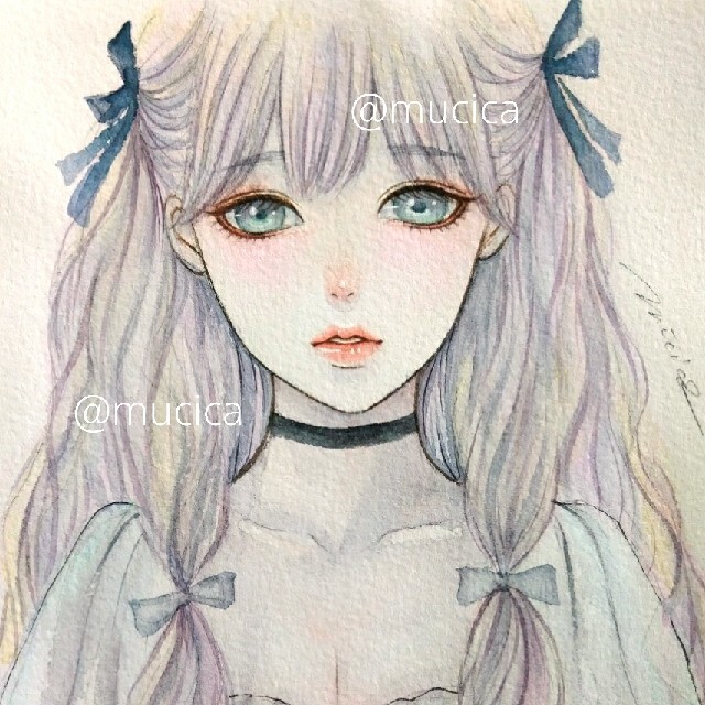 新しい到着 専用 手描きイラスト 水彩画 オリジナル 絵画+タペストリー