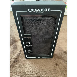 コーチ(COACH)のiPhone11Pro用 COACHブックタイプ/SIGNATURE Black(iPhoneケース)
