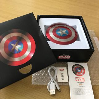 マーベル　キャプテンアメリカ　シールド　モバイルバッテリー　marvel レア(PC周辺機器)