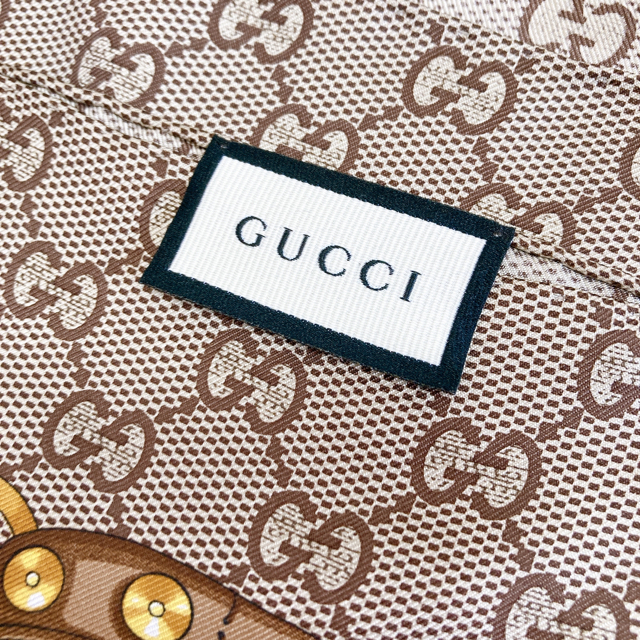 GUCCI 花柄 シルク スカーフ