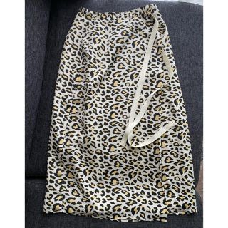 マウジー(moussy)のmoussy レオパード　ラップスカート　ヒョウ柄(ひざ丈スカート)