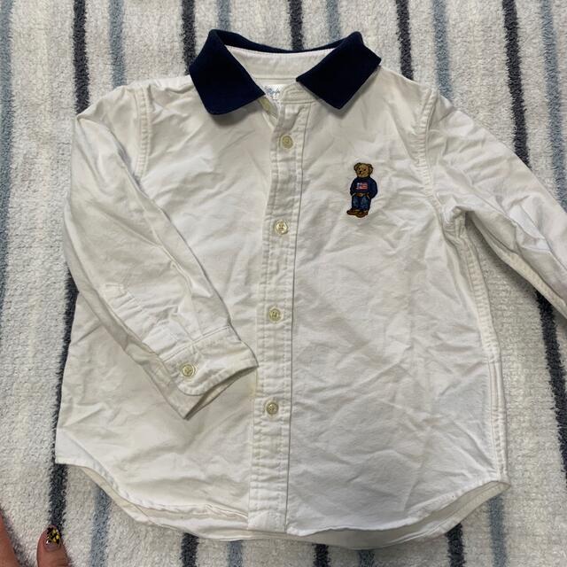 Ralph Lauren(ラルフローレン)のラルフローレン　キッズ　ベア刺繍シャツ　24m 90 キッズ/ベビー/マタニティのキッズ服男の子用(90cm~)(ブラウス)の商品写真