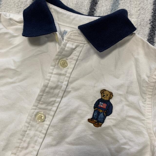 Ralph Lauren(ラルフローレン)のラルフローレン　キッズ　ベア刺繍シャツ　24m 90 キッズ/ベビー/マタニティのキッズ服男の子用(90cm~)(ブラウス)の商品写真