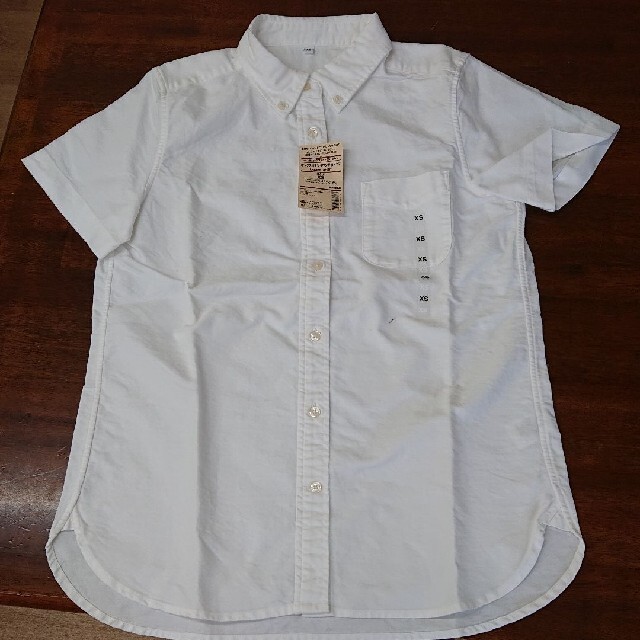 MUJI (無印良品)(ムジルシリョウヒン)の無印良品オックスボタンダウン半袖シャツ レディースのトップス(シャツ/ブラウス(半袖/袖なし))の商品写真