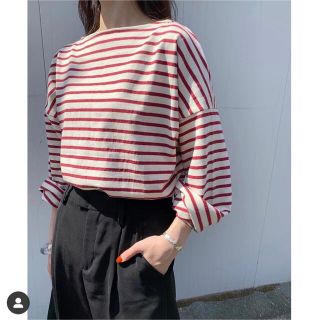 mamu mamu_online wide border tops(カットソー(長袖/七分))