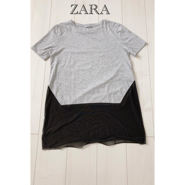 ZARA(ザラ)のZARA    Tシャツ　グレー レディースのトップス(Tシャツ(半袖/袖なし))の商品写真