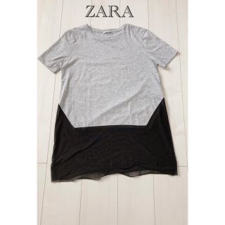 ザラ(ZARA)のZARA    Tシャツ　グレー(Tシャツ(半袖/袖なし))