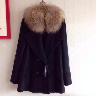 ドロシーズ(DRWCYS)の新品定価4万円黒コートちょー気持ちいい(ピーコート)