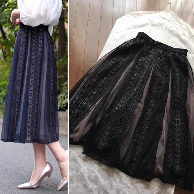 STRAWBERRY-FIELDS(ストロベリーフィールズ)のストロベリーフィールズ☆黒 レディースのスカート(ロングスカート)の商品写真
