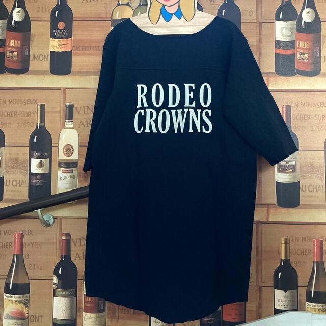 RODEO CROWNS(ロデオクラウンズ)のRODEO CROWNS ✖️チャンピオン　切りっぱなしワンピース レディースのワンピース(ひざ丈ワンピース)の商品写真