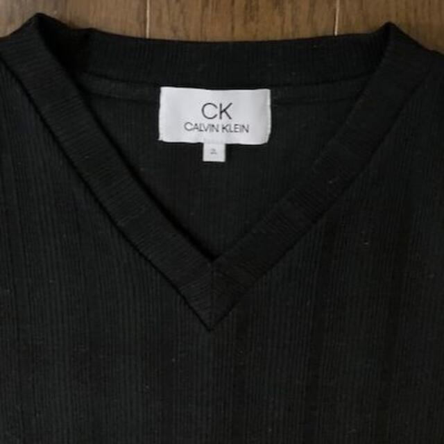 ck Calvin Klein(シーケーカルバンクライン)の【新品】カルバンクライン Vネックシャツ Tシャツ メンズのトップス(Tシャツ/カットソー(半袖/袖なし))の商品写真