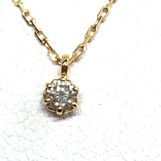 アガット(agete)のk18アガット❣️ダイヤネックレス　0.05ct(ネックレス)