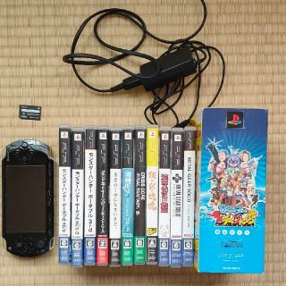 プレイステーションポータブル(PlayStation Portable)のPSP　本体　ソフト　セット(携帯用ゲーム機本体)