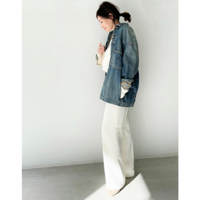 美品☆STAMMBAUM/OVERSIZE DENIM JACKET 36 レディースのジャケット/アウター(Gジャン/デニムジャケット)の商品写真