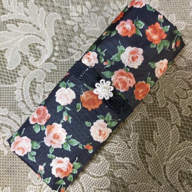 新品  ♡薔薇柄エコバッグ♡  お花ゴムバンド おまけ付き レディースのバッグ(エコバッグ)の商品写真