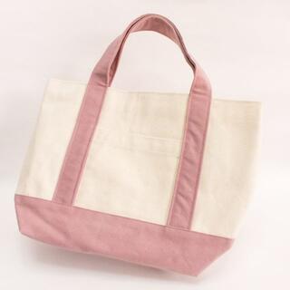 生成とカラー帆布のトートバッグ【ローズピンク】(バッグ)